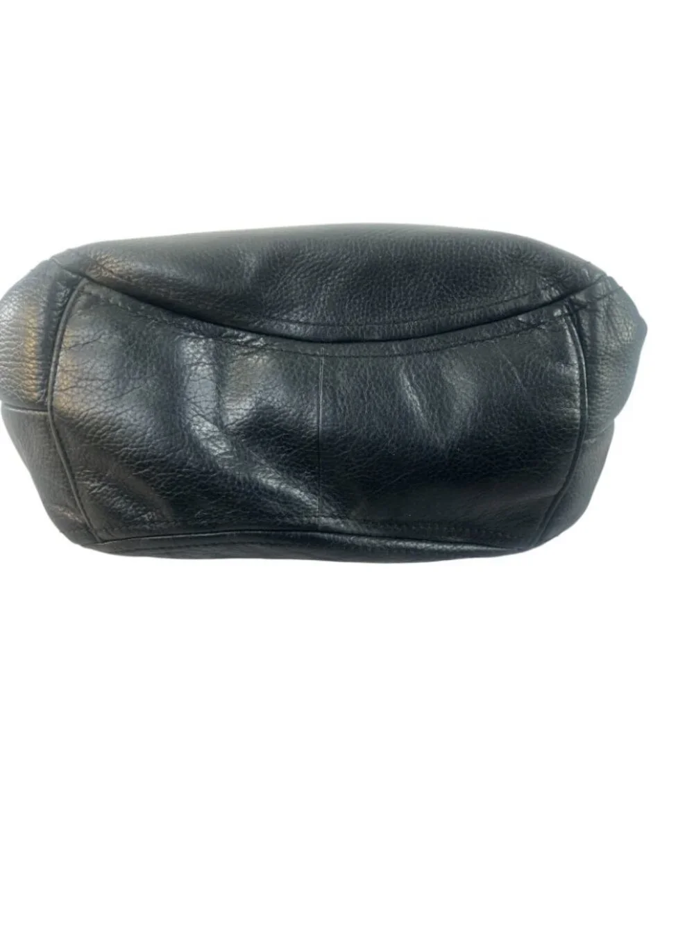 vtg J CREW Large Hobo Pebbled Napa Leather Shoulder Bag 3 Compartaments